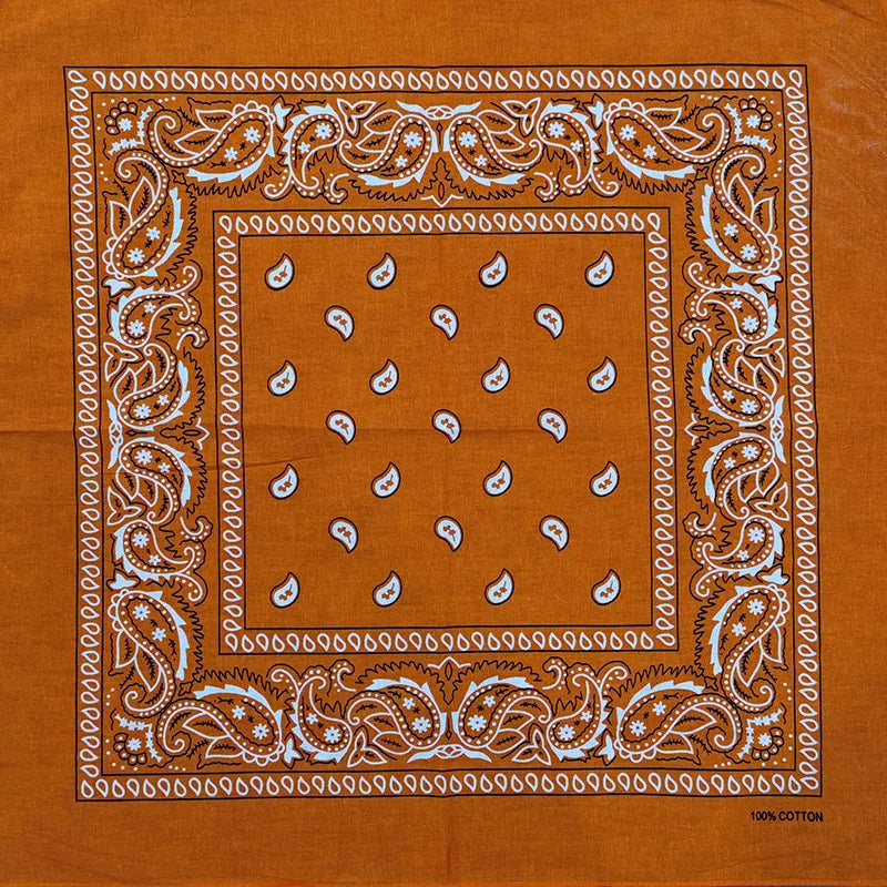 Paisley bandana, svart/röd batik
