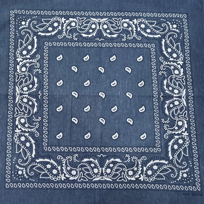 Paisley bandana, svart/röd batik