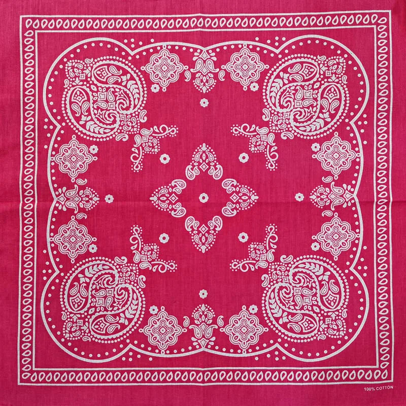 Paisley bandana, svart/röd batik