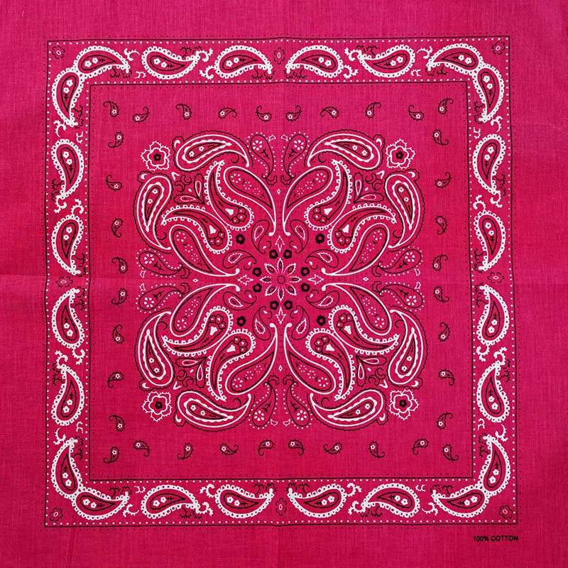 Paisley bandana, svart/röd batik