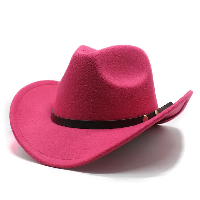 Cowboyhatt i filt med hattband