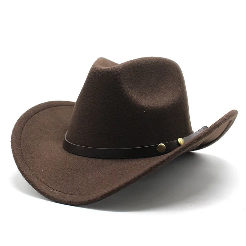 Cowboyhatt i filt med hattband
