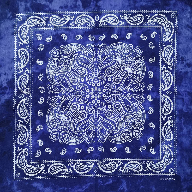 Paisley bandana, svart/röd batik