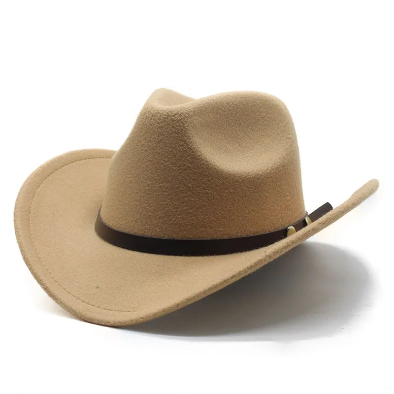 Cowboyhatt i filt med hattband