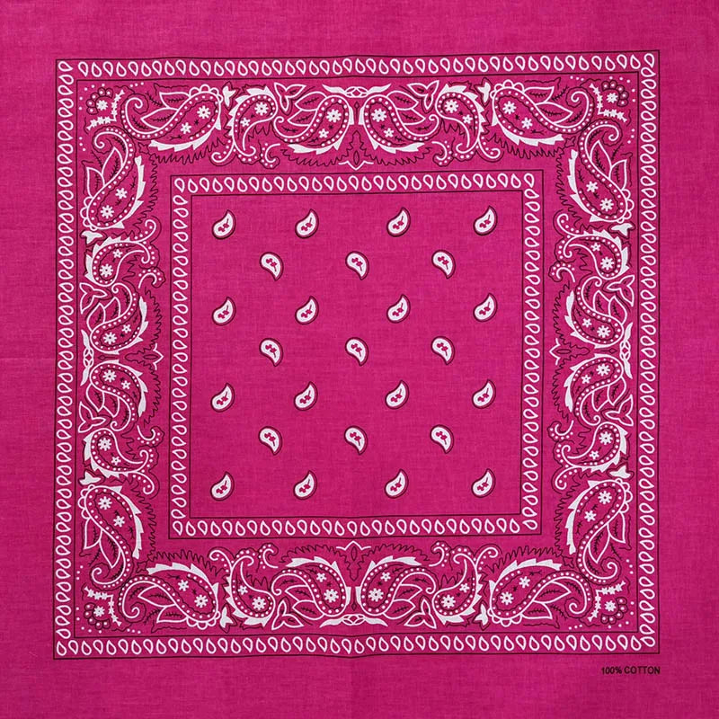 Paisley bandana, svart/röd batik