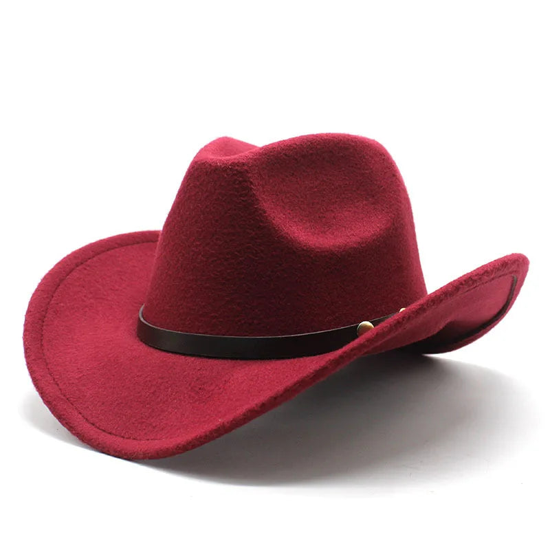 Cowboyhatt i filt med hattband