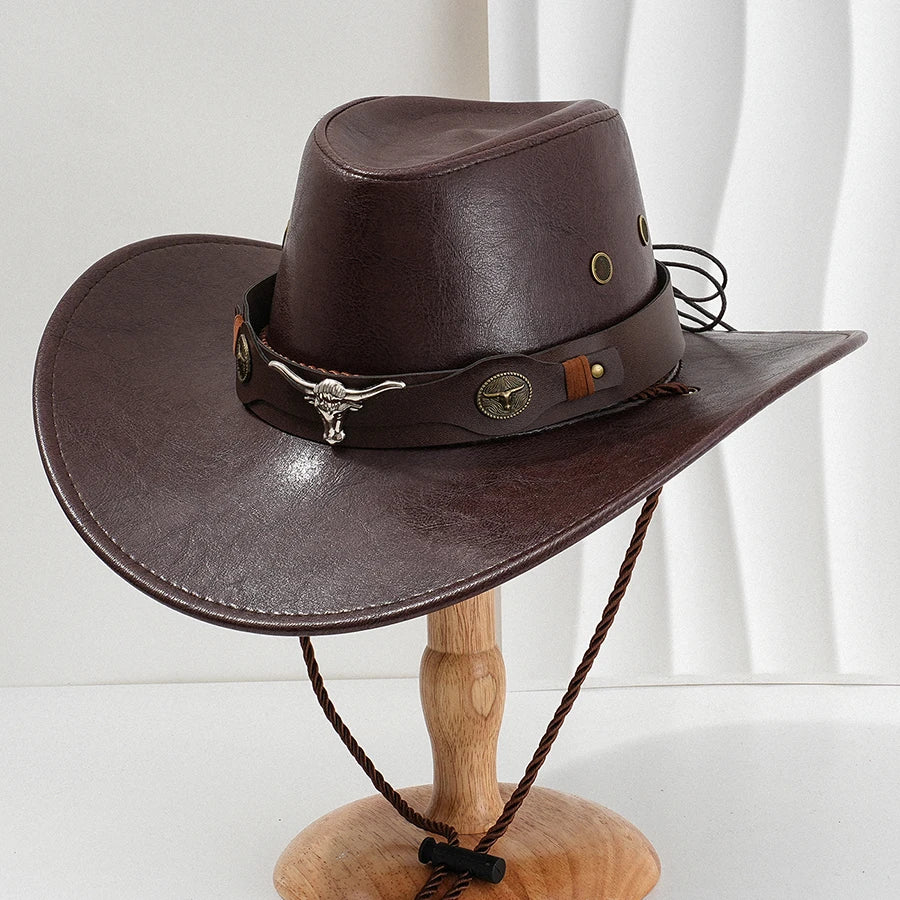 Cowboyhatt i konstläder, unisex
