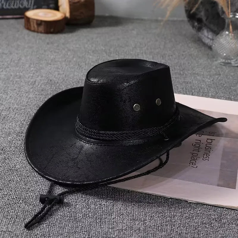 Cowboyhatt i konstläder, panama (fler färger)