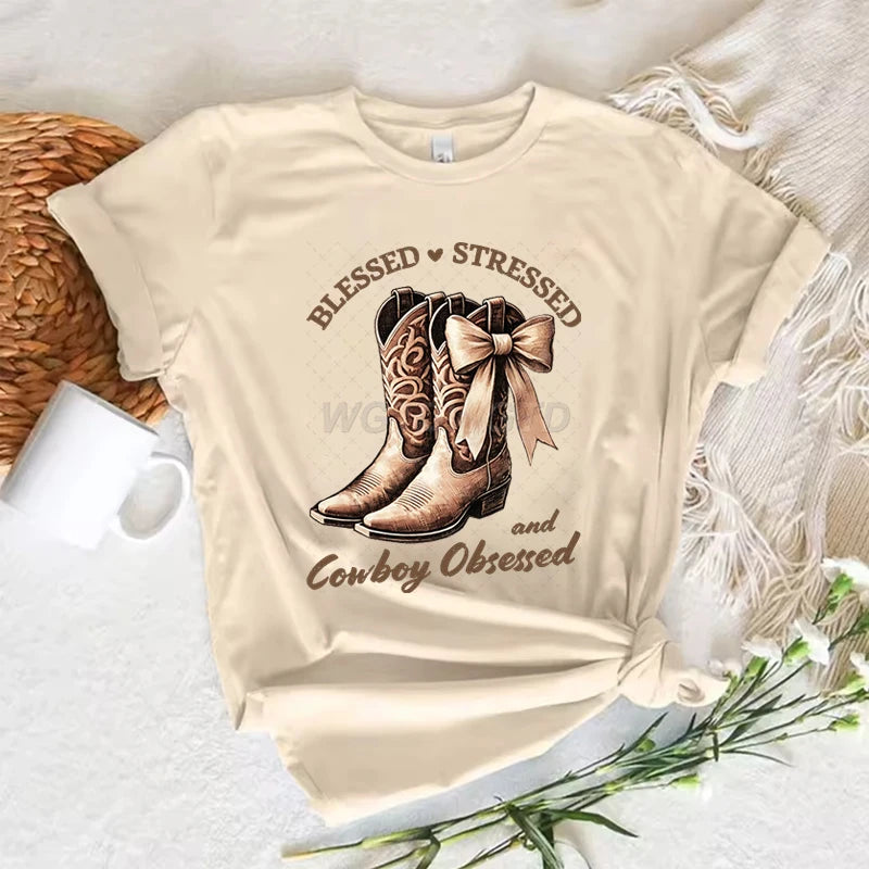 Cowgirl t-shirt, kortärmad