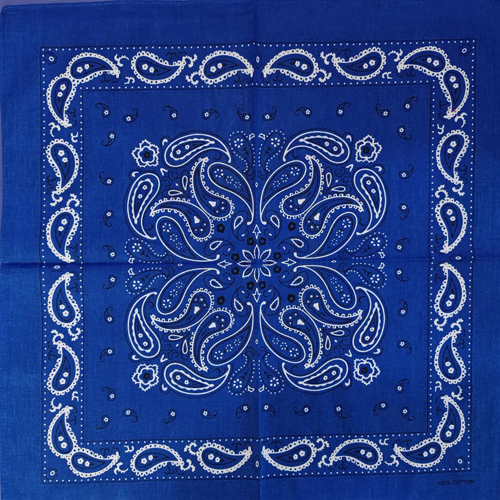 Paisley bandana, svart/röd batik