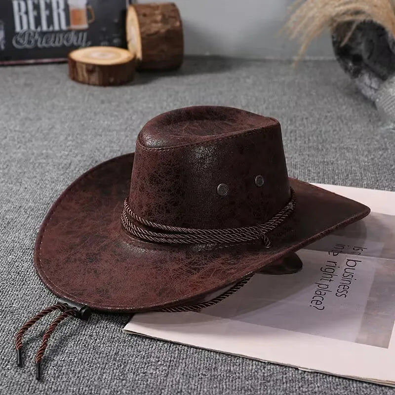 Cowboyhatt i konstläder, panama (fler färger)