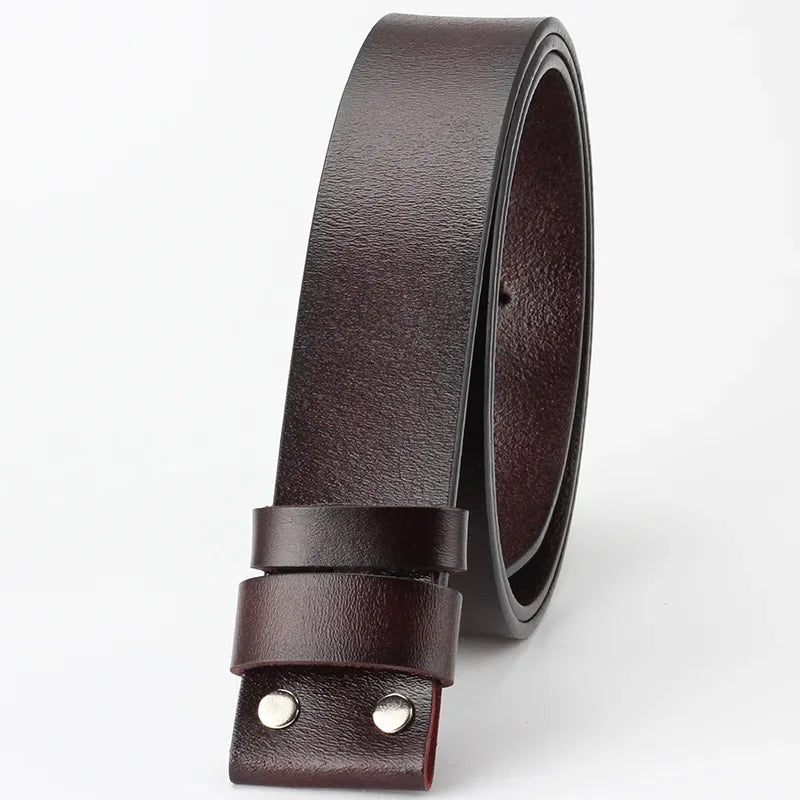 Cowboybälte i äkta läder utan spänne (5 färger)