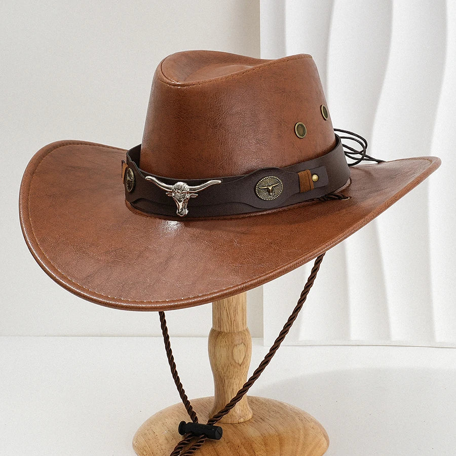 Cowboyhatt i konstläder, unisex