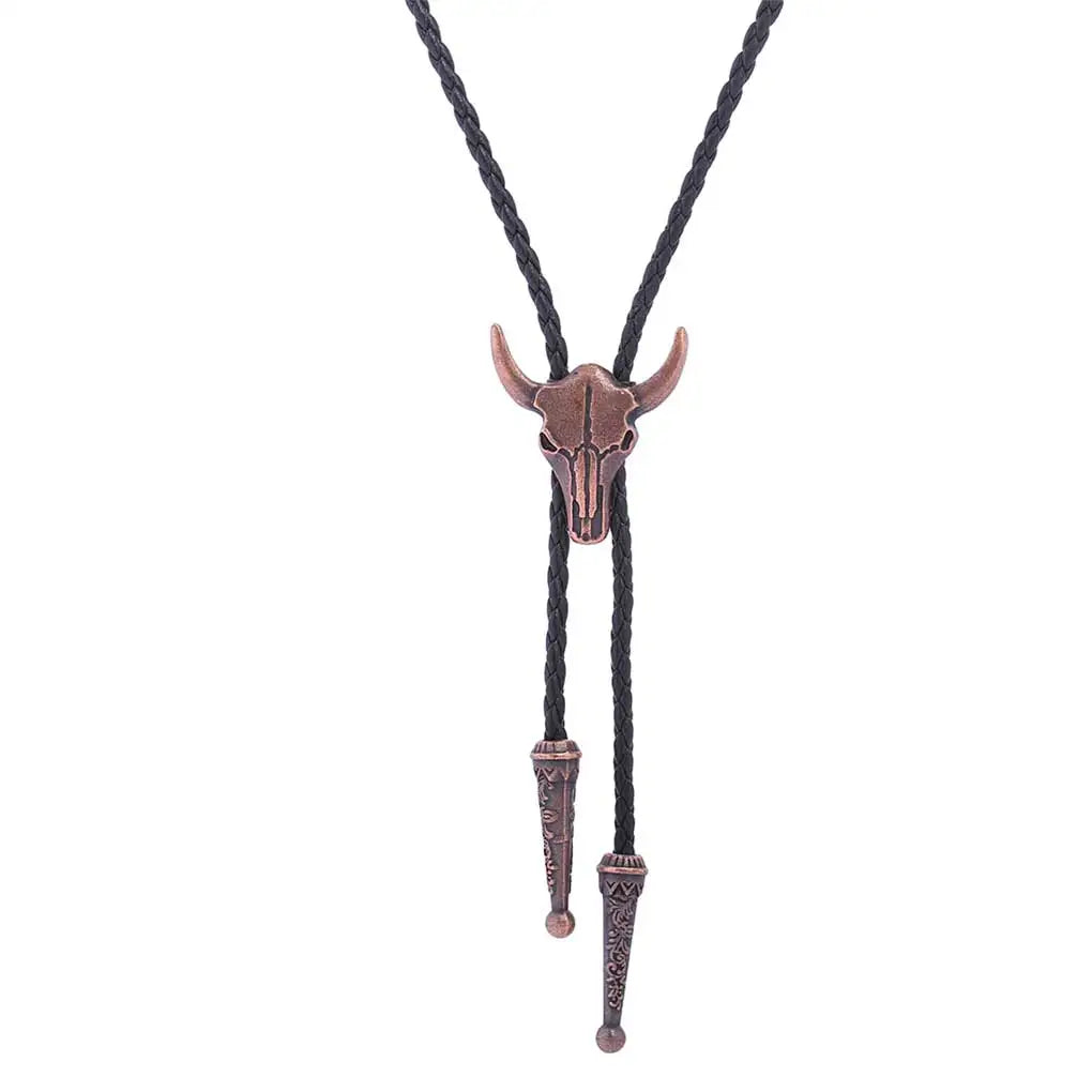 Bolo tie med tjurhuvud, guldfärgad