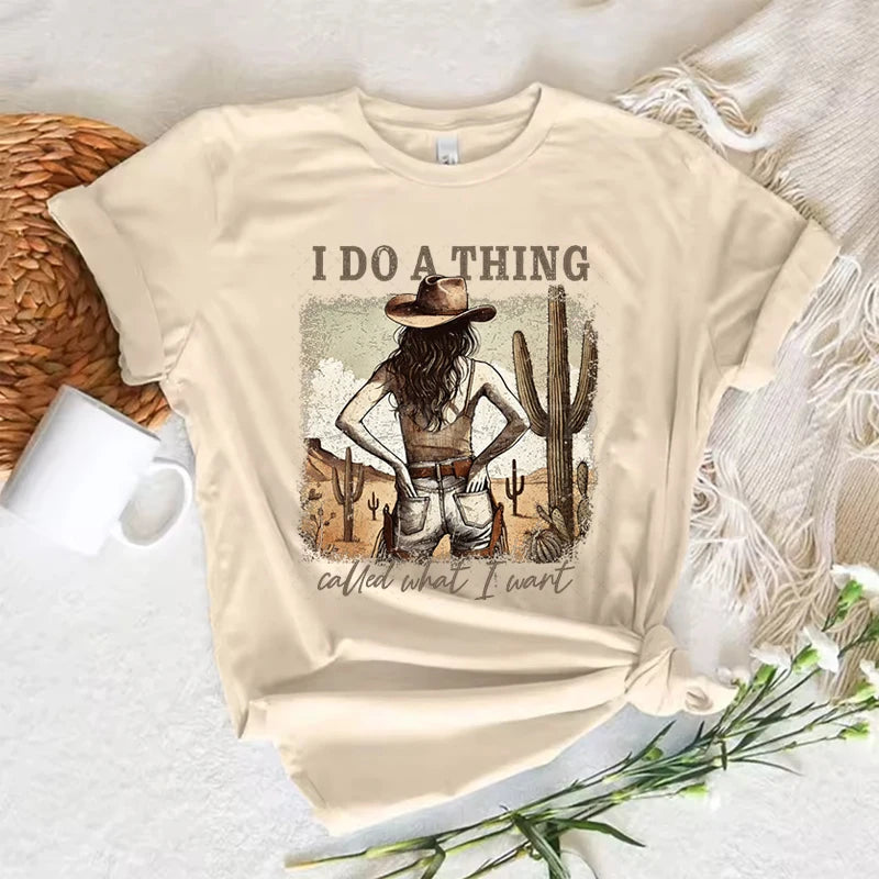 Cowgirl t-shirt, kortärmad