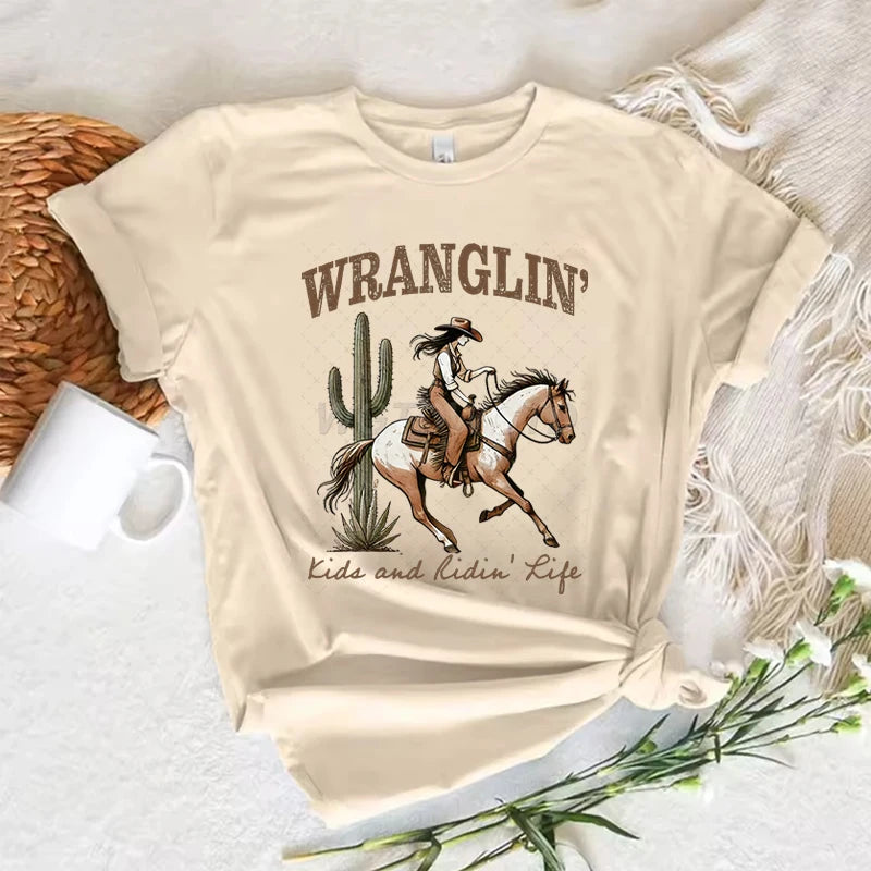 Cowgirl t-shirt, kortärmad