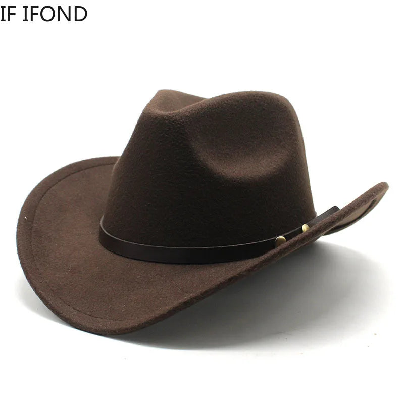 Cowboyhatt i filt med hattband
