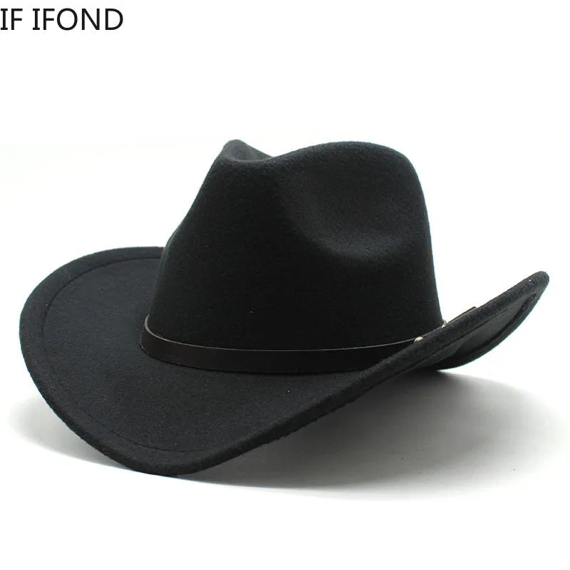 Cowboyhatt i filt med hattband