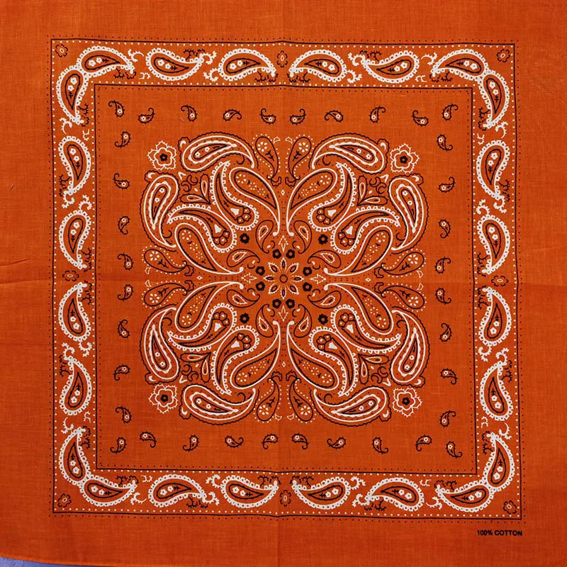 Paisley bandana, svart/röd batik