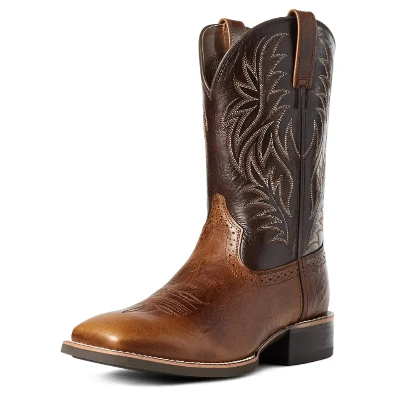 Broderade cowboyboots, herr (höga)