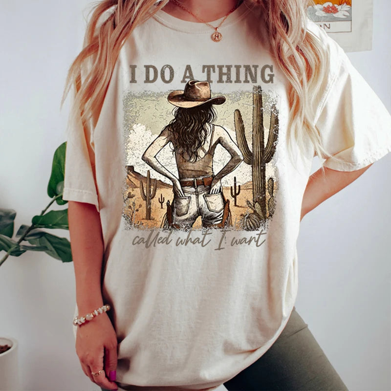 Cowgirl t-shirt, kortärmad