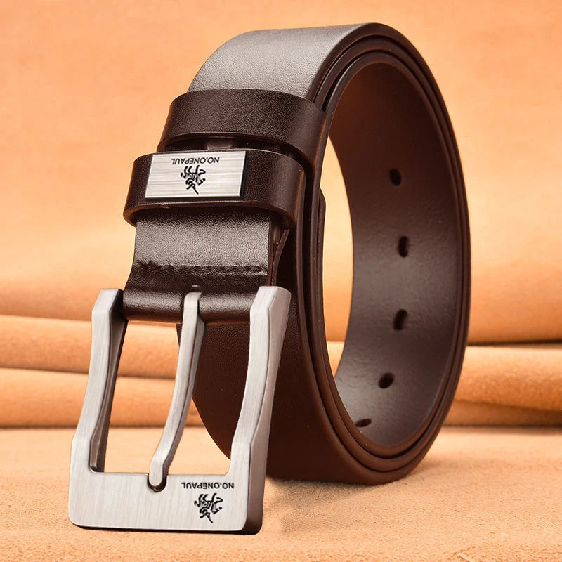 Cowboybälte i läder för jeans, herr