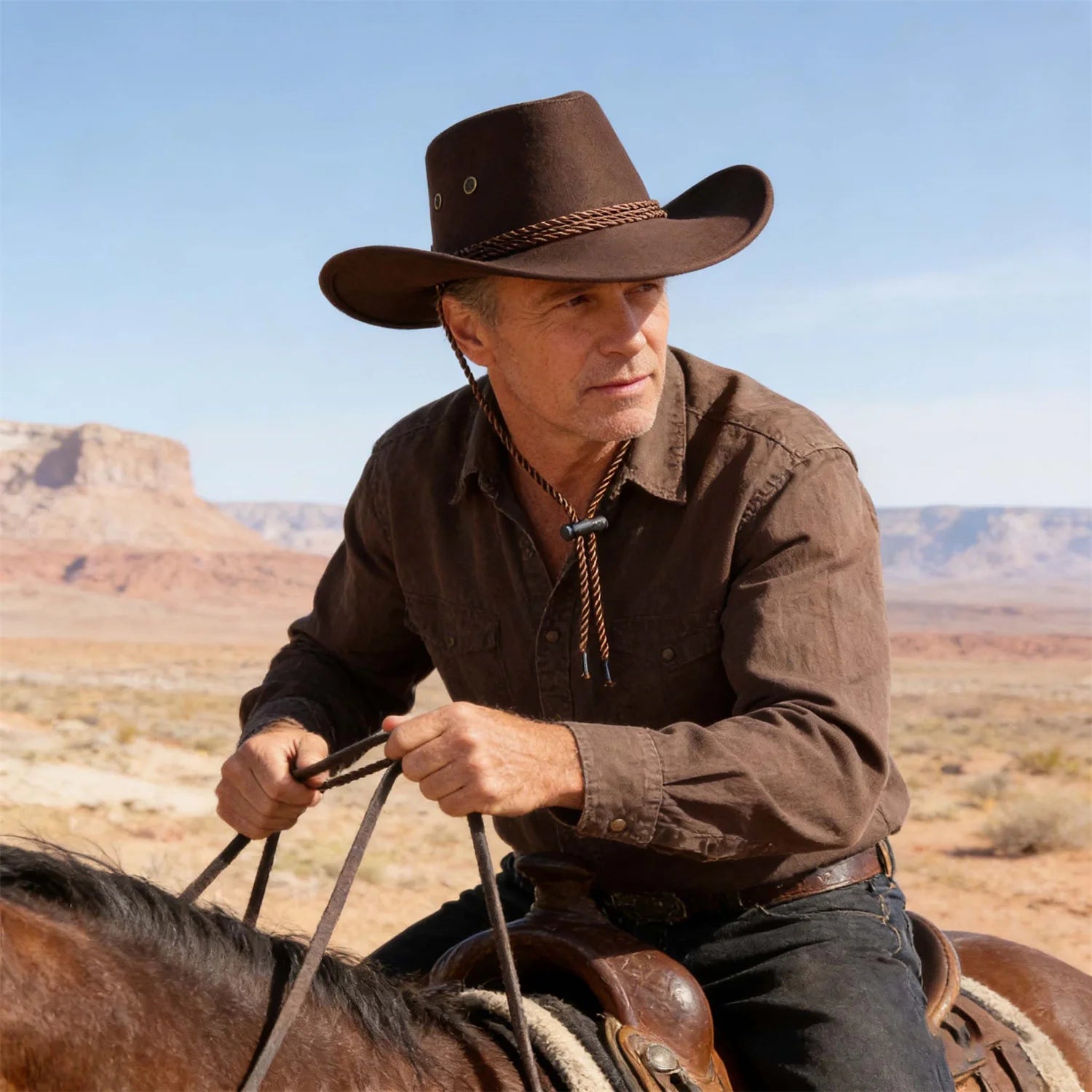 Cowboyhatt i mockakänsla, denim