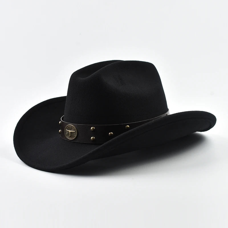 Cowboyhatt med brett brätte, vintage