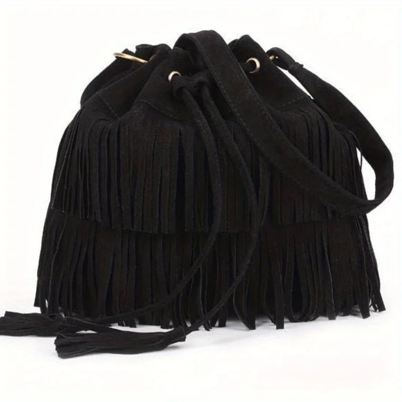 Western accessoar i sammet med fransar